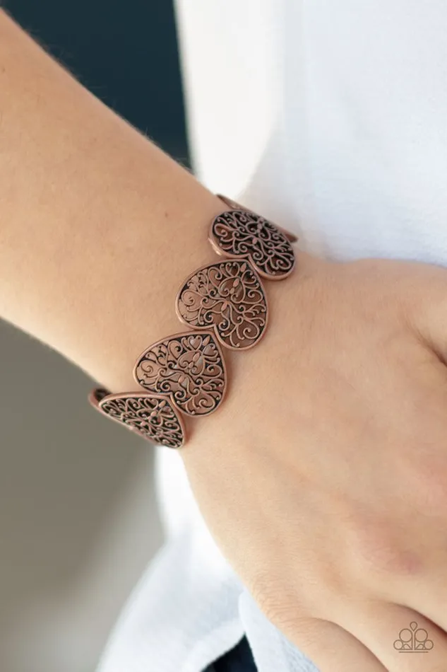 Paparazzi Jewelry Bracelets Paparazzi Bracelet Keep Love In Your Heart Copper