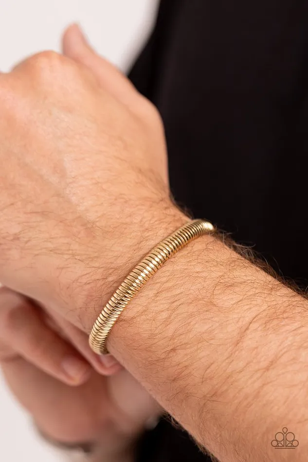 Paparazzi Jewelry Bracelets Paparazzi Bracelet Let It RIB Gold