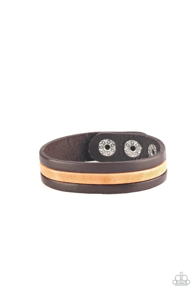 Paparazzi Jewelry Bracelets Paparazzi Bracelet Plain View Brown