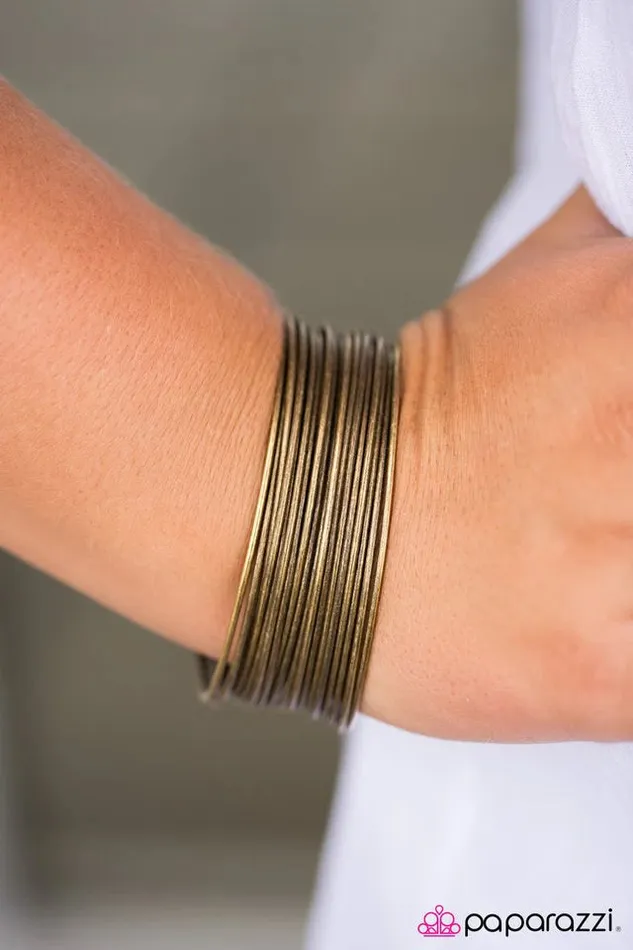 Paparazzi Jewelry Bracelets Paparazzi Bracelet Tic Tac STACK Brass