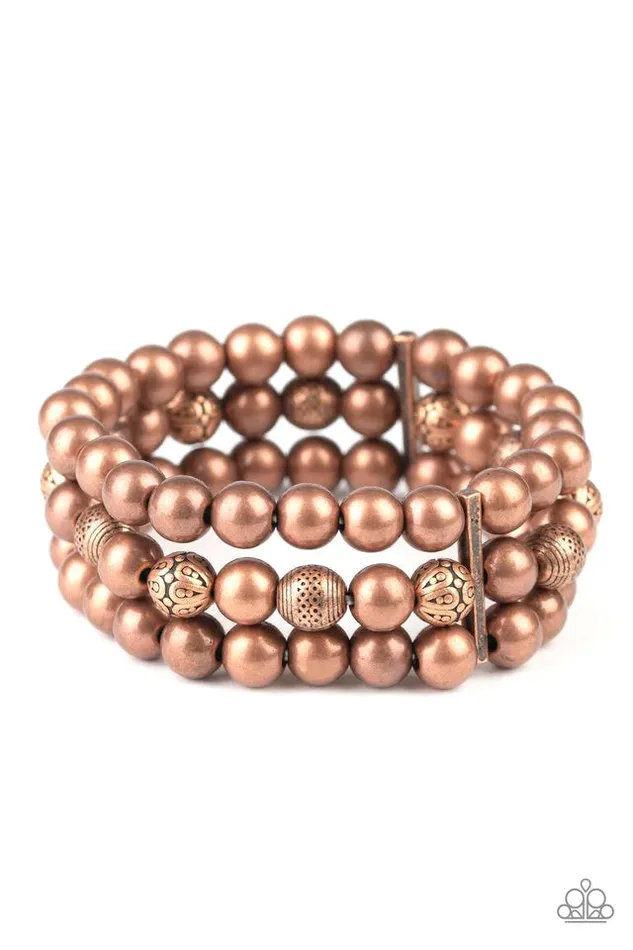 Paparazzi Jewelry Bracelets Paparazzi Bracelet Trail Treasure Copper