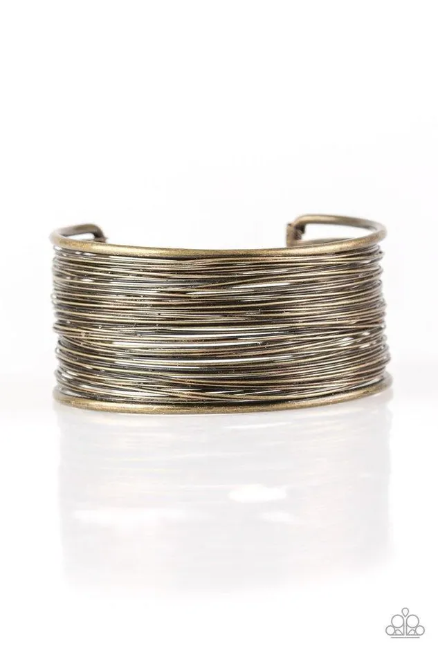 Paparazzi Jewelry Bracelets Paparazzi Bracelet Wire Warrior Brass
