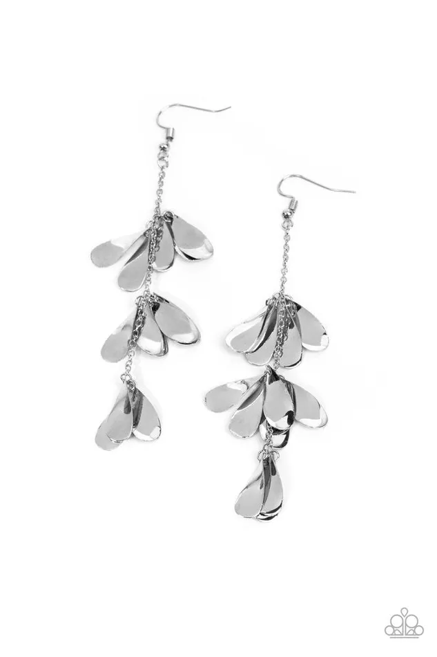 Paparazzi Jewelry Earrings Paparazzi Earring Arrival CHIME Silver Paparazzi Jewelry Earrings Paparazzi Earring Arrival CHIME Silver