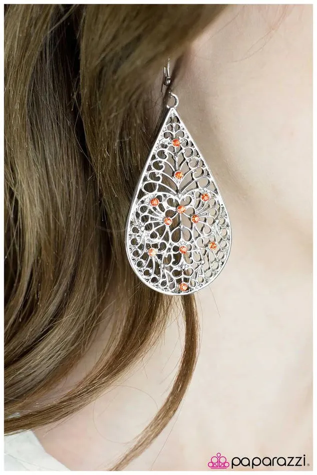 Paparazzi Jewelry Earrings Paparazzi Earring At First Glance Orange
