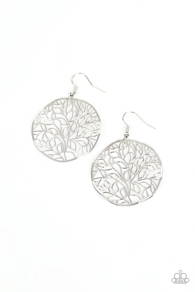 Paparazzi Jewelry Earrings Paparazzi Earring Autumn Harvest Silver Paparazzi Jewelry Earrings Paparazzi Earring Autumn Harvest Silver