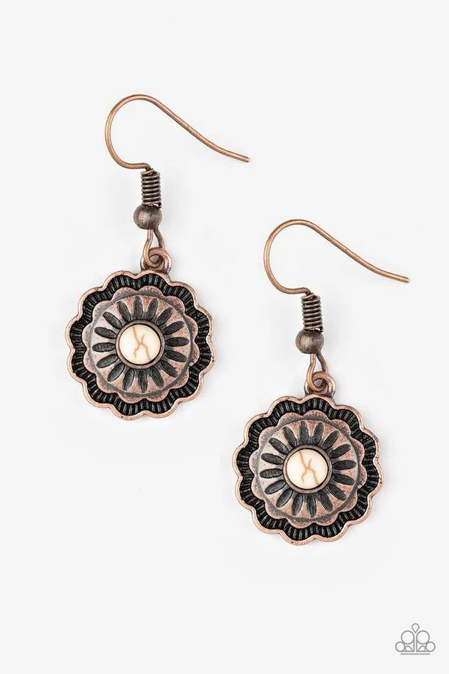 Paparazzi Jewelry Earrings Paparazzi Earring Badlands Buttercup Copper