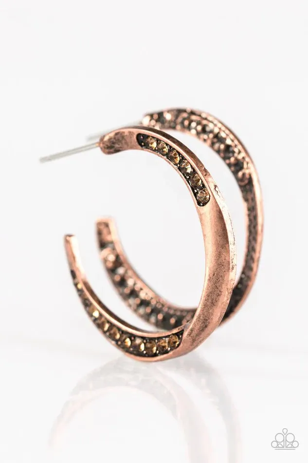 Paparazzi Jewelry Earrings Paparazzi Earring Born To Beam Copper