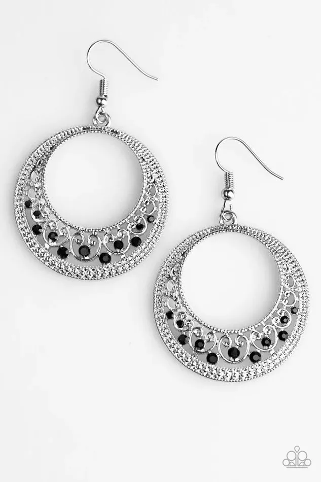 Paparazzi Jewelry Earrings Paparazzi Earring Colorfully Cordial Black