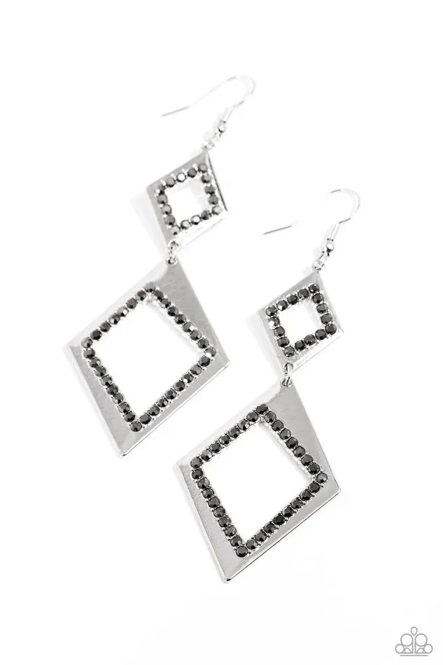 Paparazzi Jewelry Earrings Paparazzi Earring Deco Decoupage Silver Paparazzi Jewelry Earrings Paparazzi Earring Deco Decoupage Silver