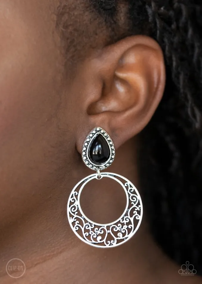 Paparazzi Jewelry Earrings Paparazzi Earring Exotic Escape Black