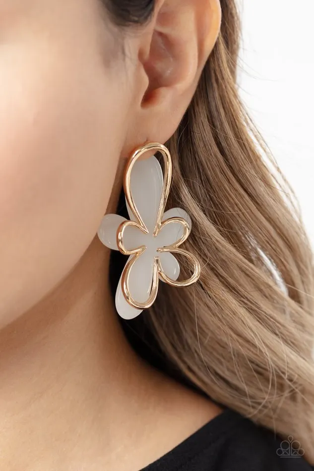 Paparazzi Jewelry Earrings Paparazzi Earring Glimmering Gardens Gold