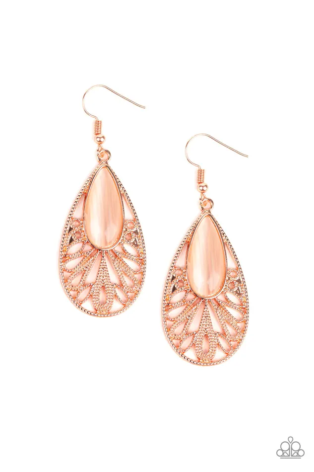 Paparazzi Jewelry Earrings Paparazzi Earring Glowing Tranquility Copper