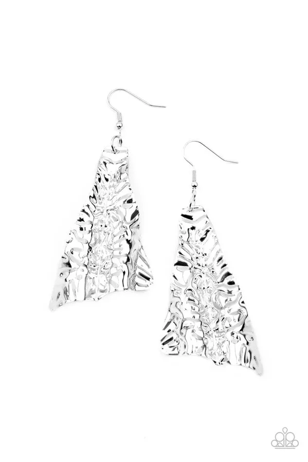 Paparazzi Jewelry Earrings Paparazzi Earring How FLARE You Silver Paparazzi Jewelry Earrings Paparazzi Earring How FLARE You Silver