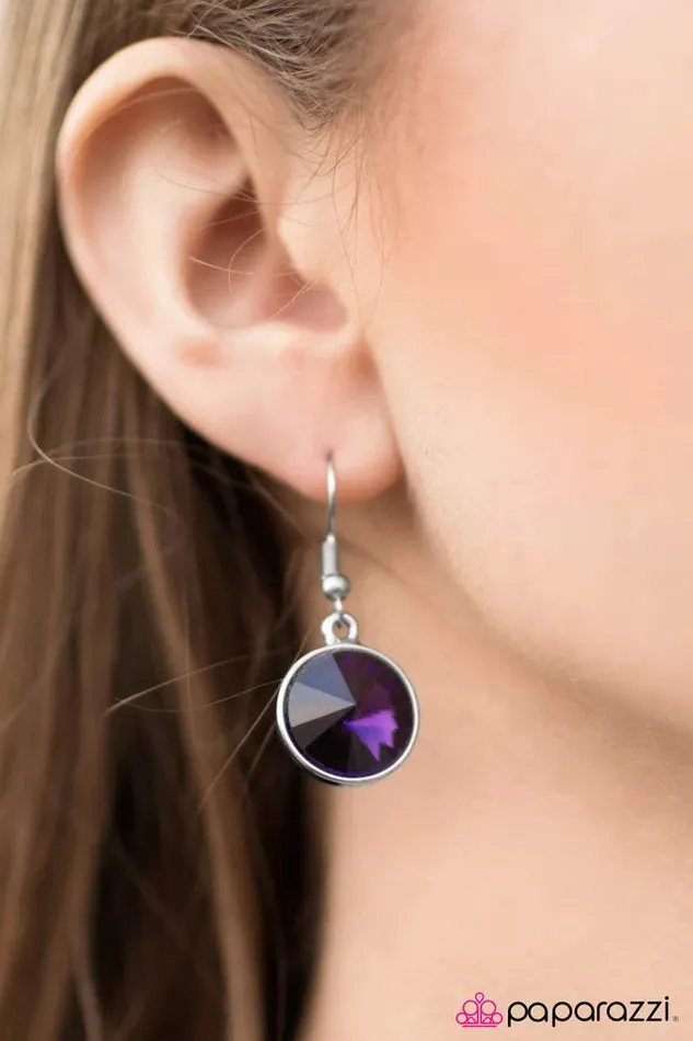 Paparazzi Jewelry Earrings Paparazzi Earring I Want To Be A Millionaire Purple