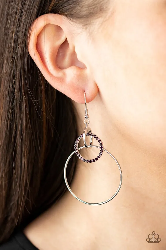 Paparazzi Jewelry Earrings Paparazzi Earring In An Orderly Fashion Purple