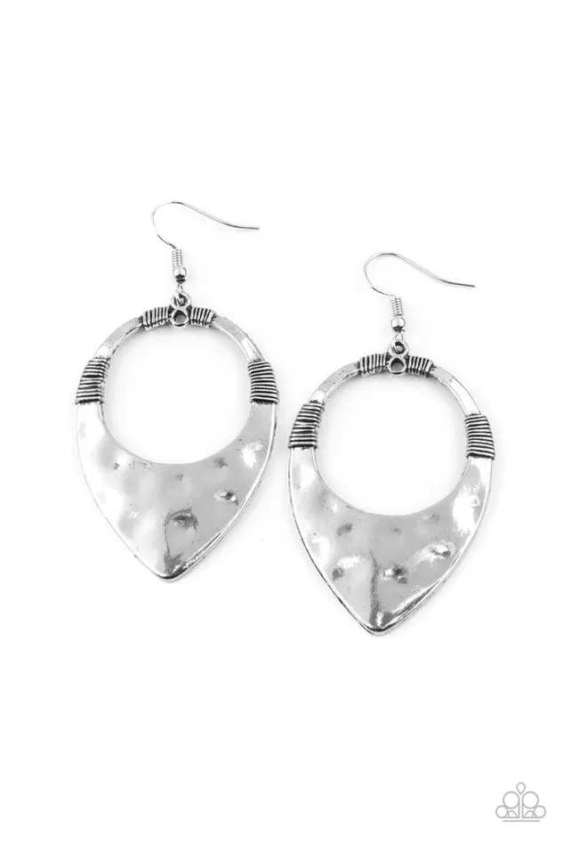 Paparazzi Jewelry Earrings Paparazzi Earring Instinctively Industrial Silver Paparazzi Jewelry Earrings Paparazzi Earring Instinctively Industrial Silver