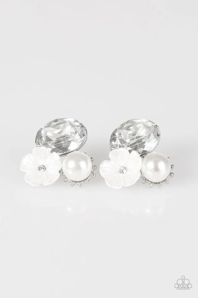 Paparazzi Jewelry Earrings Paparazzi Earring Lily Lagoon White Post
