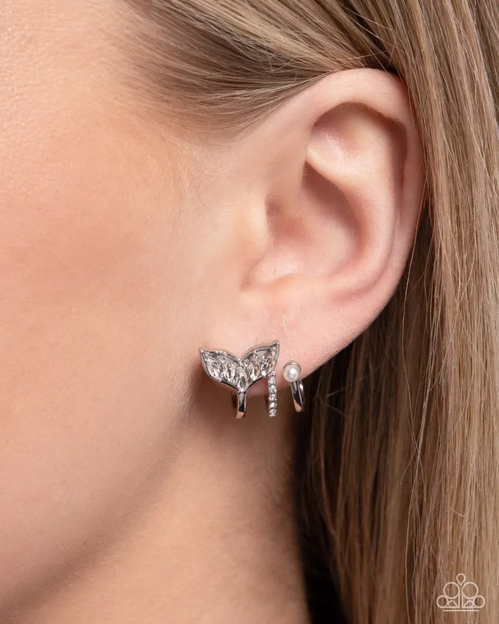 Paparazzi Jewelry Earrings Paparazzi Earring Mythical Marina White