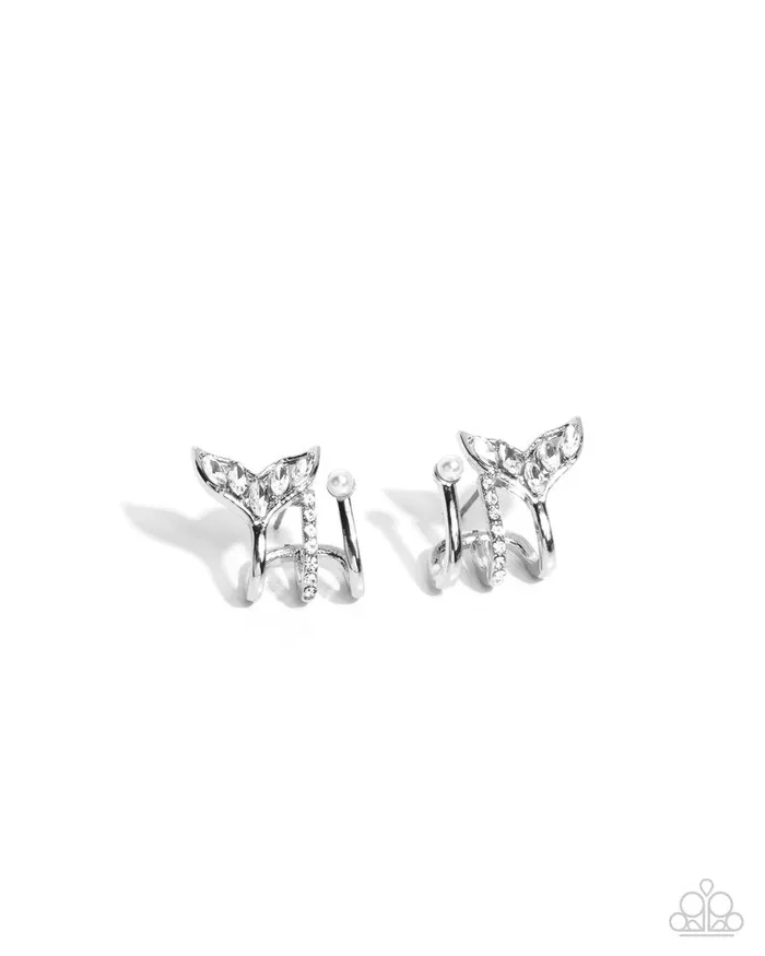 Paparazzi Jewelry Earrings Paparazzi Earring Mythical Marina White Paparazzi Jewelry Earrings Paparazzi Earring Mythical Marina White