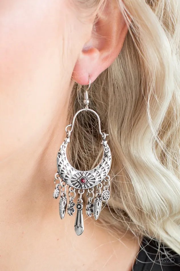 Paparazzi Jewelry Earrings Paparazzi Earring Nature Escape Red