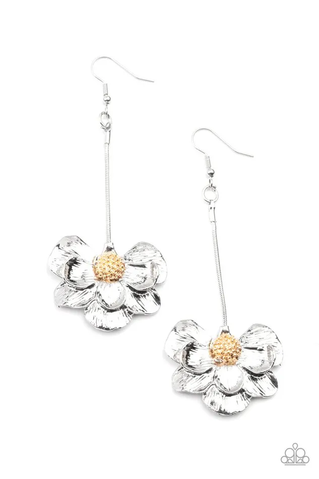 Paparazzi Jewelry Earrings Paparazzi Earring Oh SNAPDRAGONS Silver Paparazzi Jewelry Earrings Paparazzi Earring Oh SNAPDRAGONS Silver