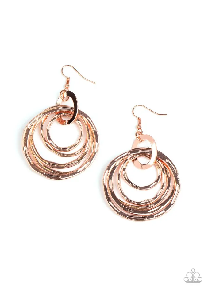 Paparazzi Jewelry Earrings Paparazzi Earring Ringing Radiance Copper Paparazzi Jewelry Earrings Paparazzi Earring Ringing Radiance Copper