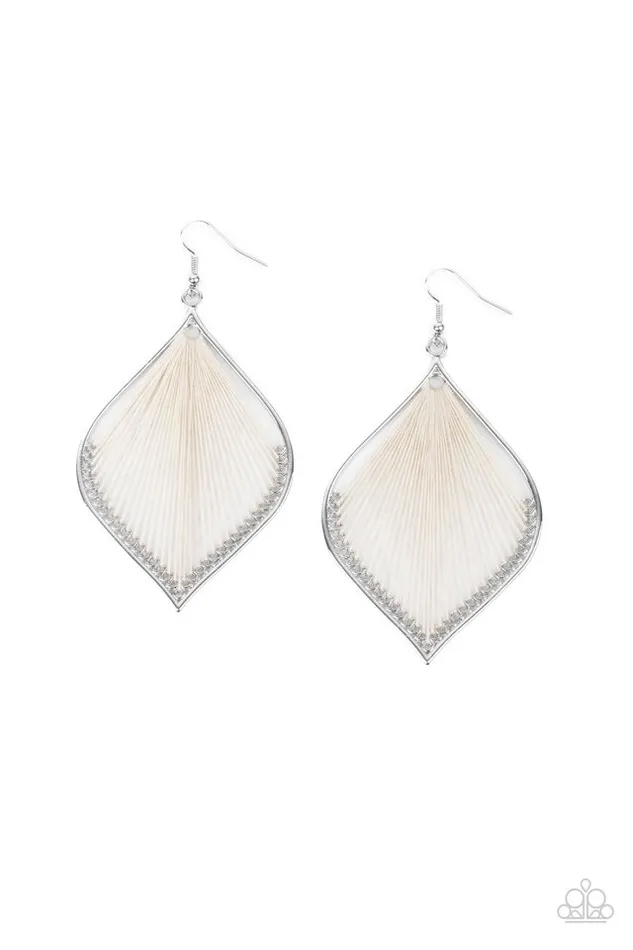 Paparazzi Jewelry Earrings Paparazzi Earring String Theory White Paparazzi Jewelry Earrings Paparazzi Earring String Theory White