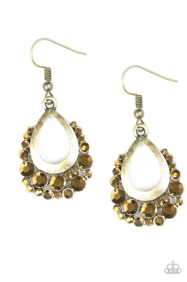 Paparazzi Jewelry Earrings Paparazzi Earring Table For Two Brass