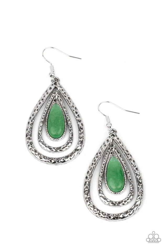 Paparazzi Jewelry Earrings Paparazzi Earring Teardrop Torrent Green Paparazzi Jewelry Earrings Paparazzi Earring Teardrop Torrent Green