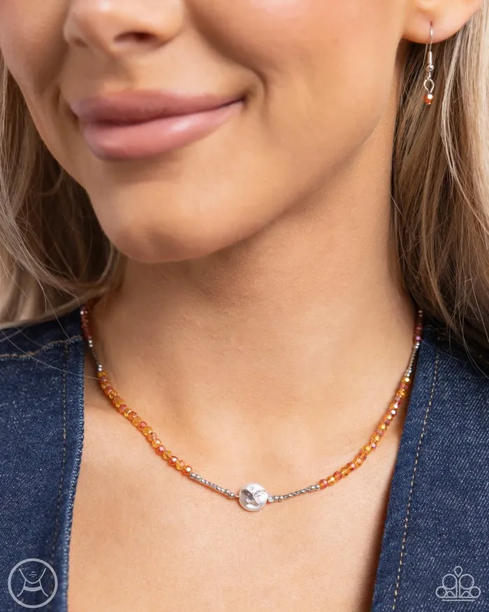 Paparazzi Jewelry Necklaces Paparazzi Necklace Aerial Action Orange