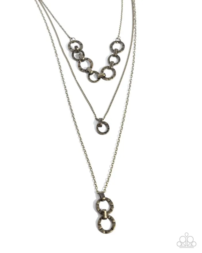Paparazzi Jewelry Necklaces Paparazzi Necklace Dotted Demeanor Brass Paparazzi Jewelry Necklaces Paparazzi Necklace Dotted Demeanor Brass