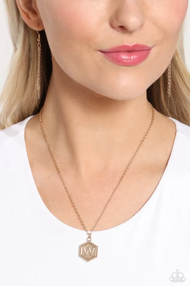 Paparazzi Jewelry Necklaces Paparazzi Necklace Emblematic Elegance Gold W