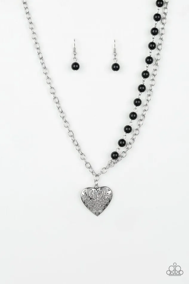 Paparazzi Jewelry Necklaces Paparazzi Necklace Forever In My Heart Black
