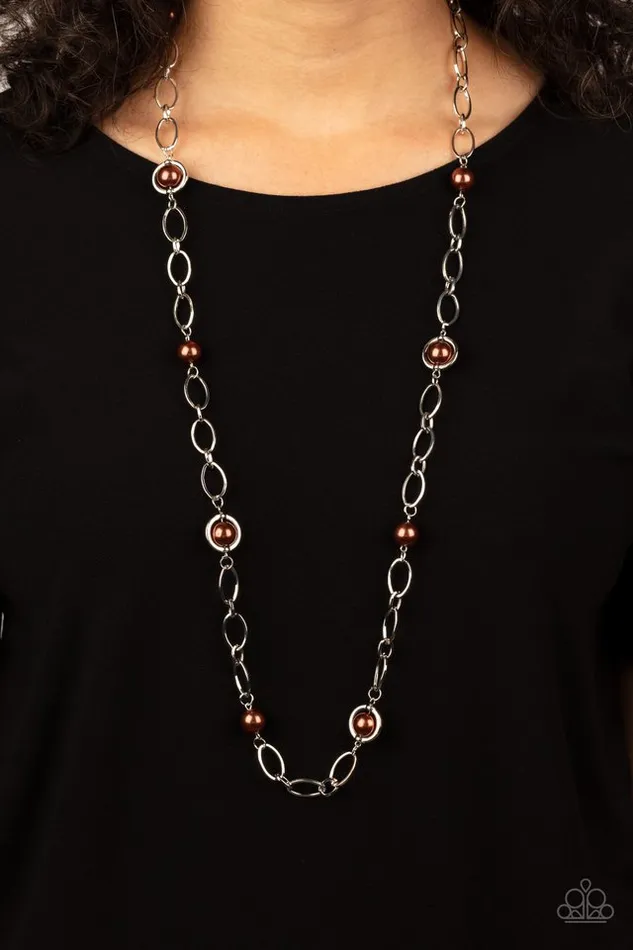 Paparazzi Jewelry Necklaces Paparazzi Necklace Fundamental Fashion Brown