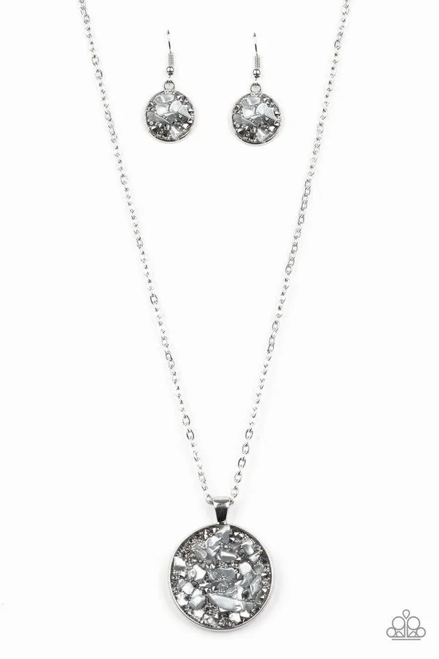 Paparazzi Jewelry Necklaces Paparazzi Necklace GLAM Crush Monday Silver