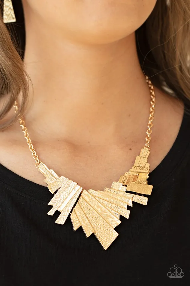 Paparazzi Jewelry Necklaces Paparazzi Necklace Happily Ever AFTERSHOCK Gold