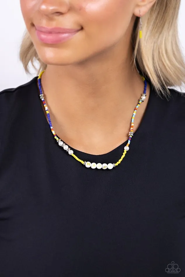 Paparazzi Jewelry Necklaces Paparazzi Necklace Happy to See You Yellow
