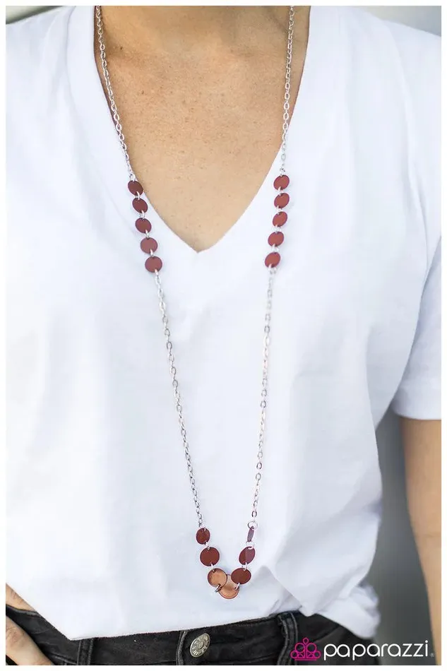 Paparazzi Jewelry Necklaces Paparazzi Necklace Night At The Disco Red