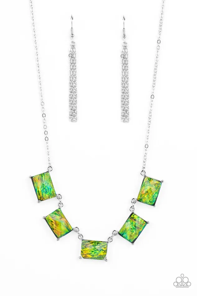 Paparazzi Jewelry Necklaces Paparazzi Necklace Opalescent Oblivion Green