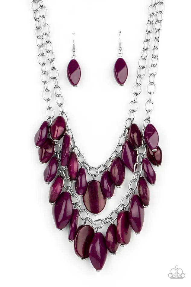 Paparazzi Jewelry Necklaces Paparazzi Necklace Palm Beach Beauty Purple