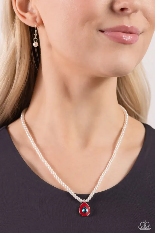 Paparazzi Jewelry Necklaces Paparazzi Necklace PEARLdemonium Red