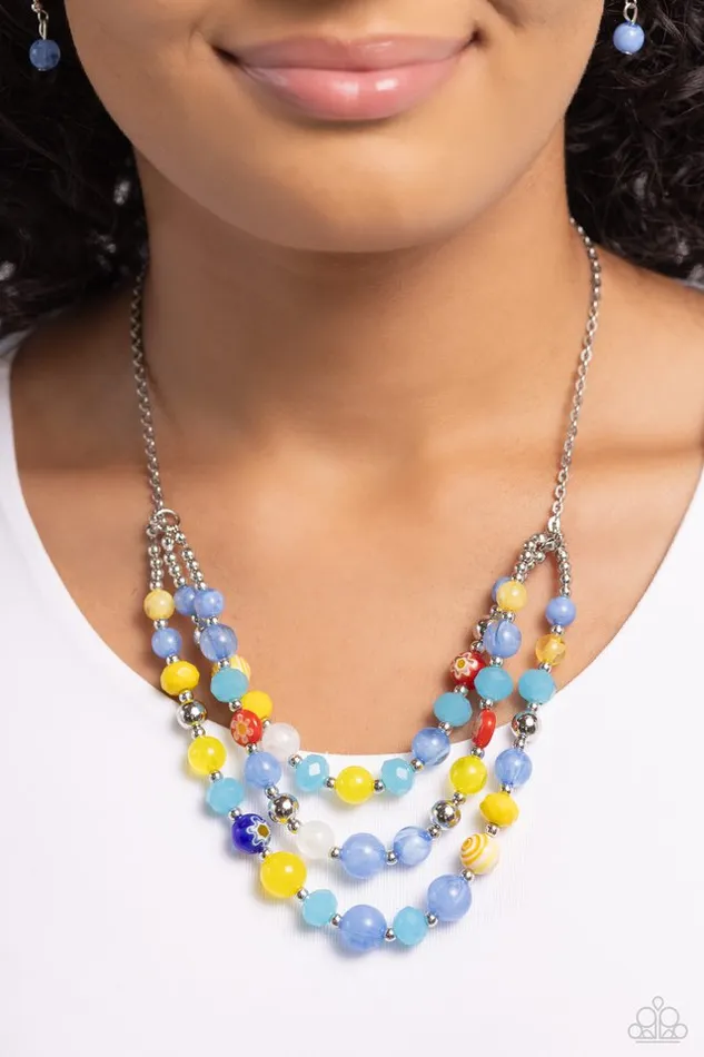 Paparazzi Jewelry Necklaces Paparazzi Necklace Summer Scope Blue