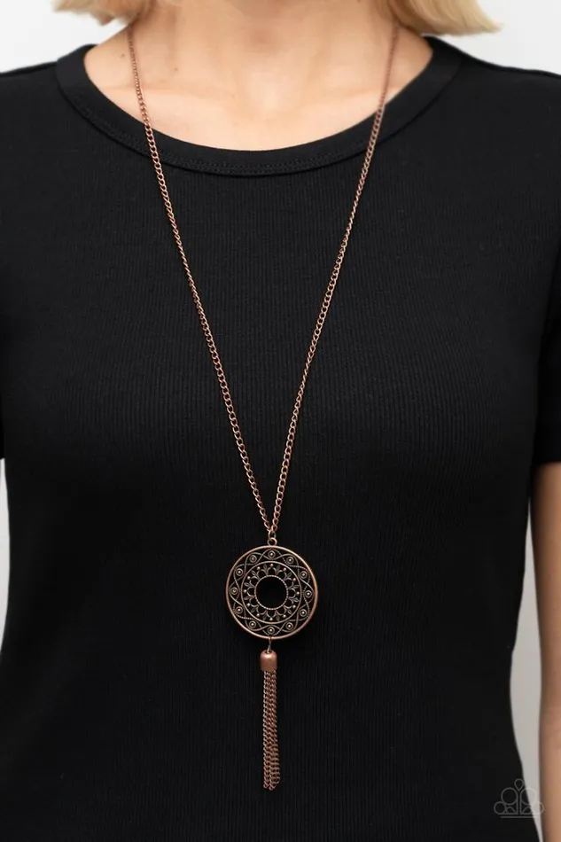 Paparazzi Jewelry Necklaces Paparazzi Necklace Tai Chi Tassel Copper
