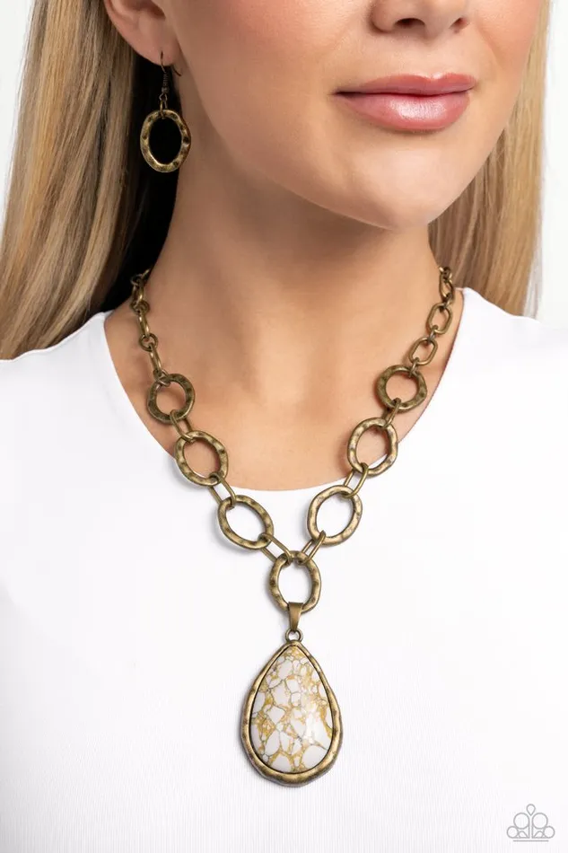 Paparazzi Jewelry Necklaces Paparazzi Necklace Tangible Tranquility Brass