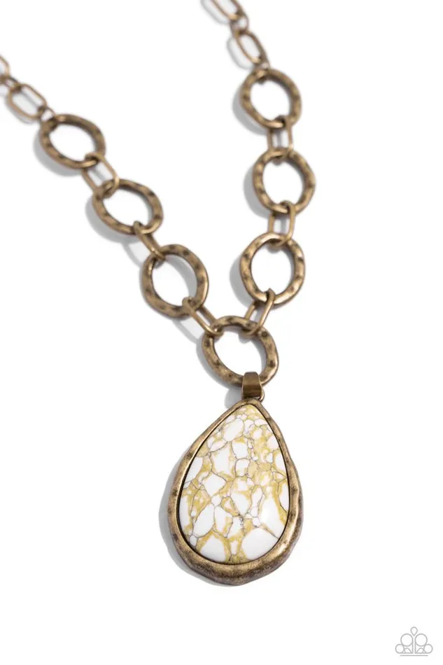 Paparazzi Jewelry Necklaces Paparazzi Necklace Tangible Tranquility Brass Paparazzi Jewelry Necklaces Paparazzi Necklace Tangible Tranquility Brass