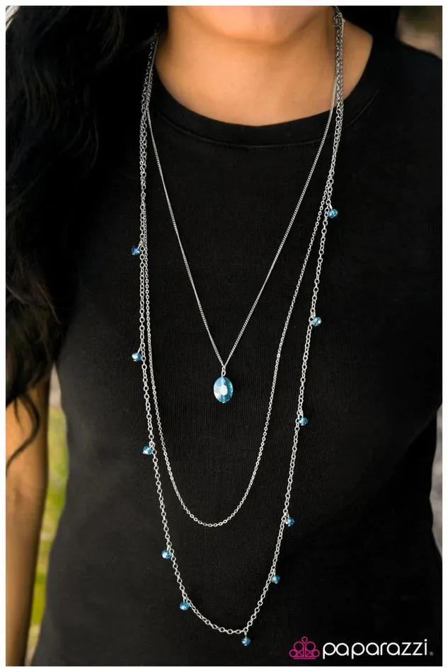 Paparazzi Jewelry Necklaces Paparazzi Necklace The Night Life Blue