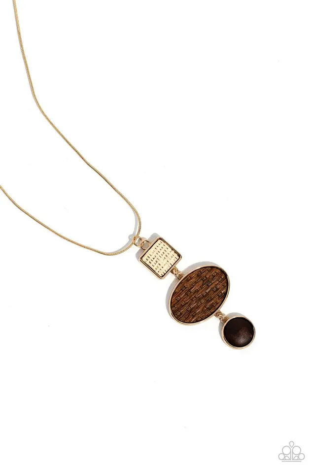 Paparazzi Jewelry Necklaces Paparazzi Necklace Walk the TWINE Gold Paparazzi Jewelry Necklaces Paparazzi Necklace Walk the TWINE Gold