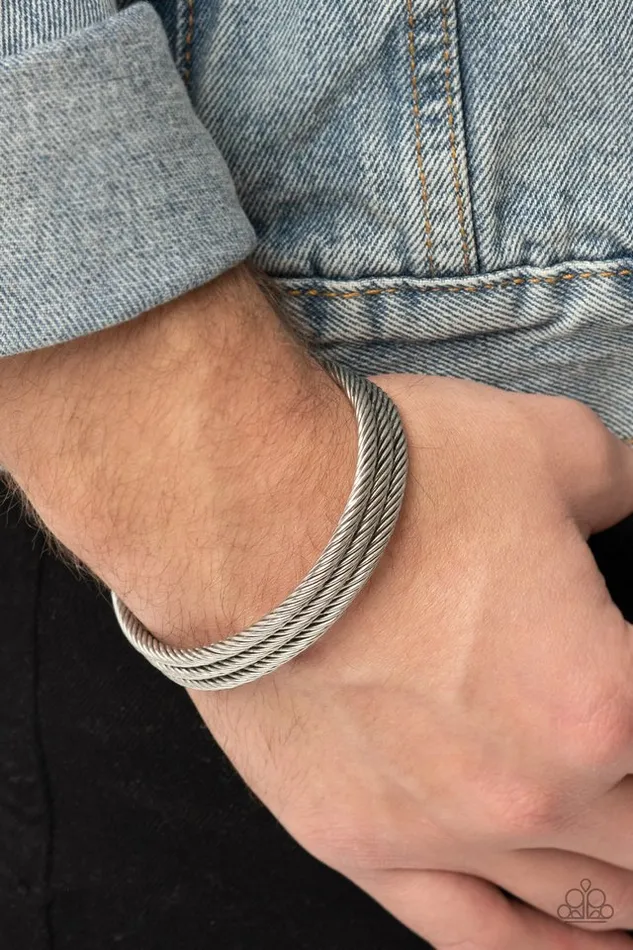 Paparazzi Jewelry Paparazzi Bracelet Armored Cable Silver Bracelets