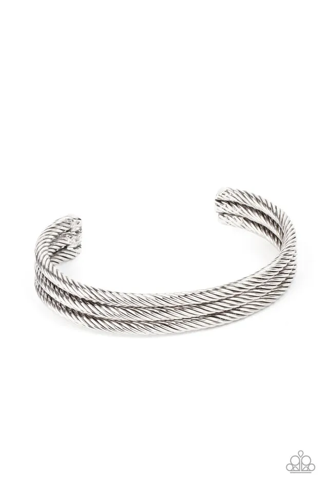 Paparazzi Jewelry Paparazzi Bracelet Armored Cable Silver Bracelets