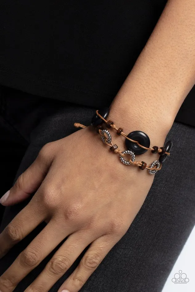 Paparazzi Jewelry Paparazzi Bracelet Quarry Quandary Black Bracelets